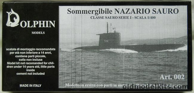 Dolphin 1/400 Nazario Sauro Italian Navy Submarine, 002 plastic model kit